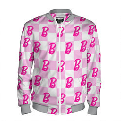 Бомбер мужской Розовая шашка и Барби, цвет: 3D-меланж