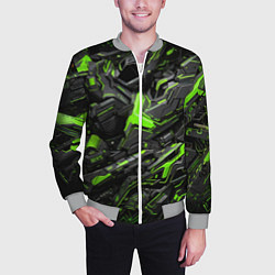Бомбер мужской Текстура киберпанка, цвет: 3D-меланж — фото 2
