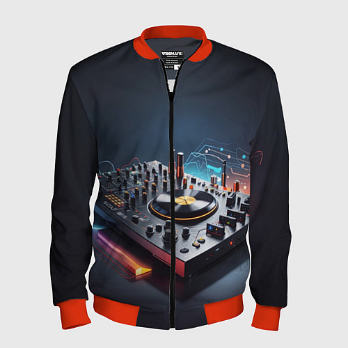 Мужской бомбер Диджейский пульт / 3D-Красный – фото 1