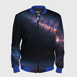 Бомбер мужской Млечный путь в звездном небе, цвет: 3D-синий