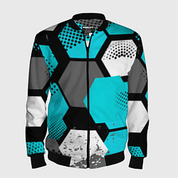 Мужской бомбер Шестиугольники абстрактный фон