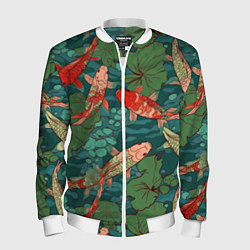 Мужской бомбер Паттерн карпы кои