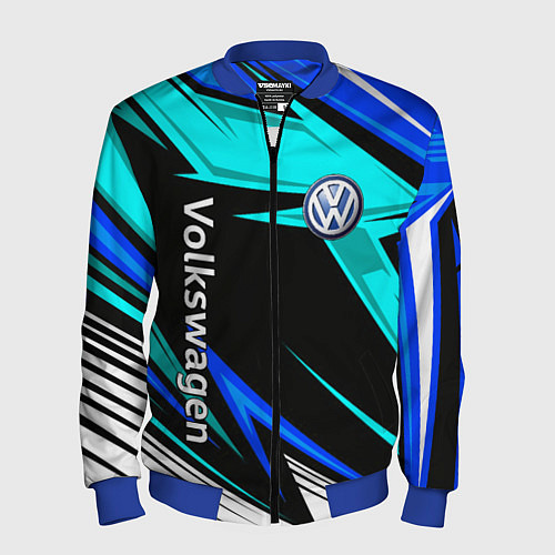 Мужской бомбер Фольцваген - sport uniform / 3D-Синий – фото 1
