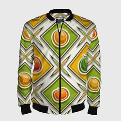 Мужской бомбер Fruits and berries pattern