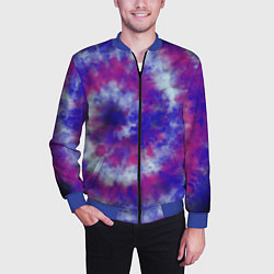 Бомбер мужской Tie-Dye дизайн, цвет: 3D-синий — фото 2
