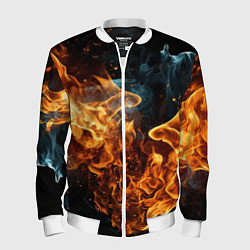 Мужской бомбер Пламя огня фон