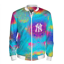 Бомбер мужской New York Yankees - baseball team - logo, цвет: 3D-белый