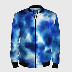 Мужской бомбер Акварельные абстрактные пятна напоминающие космос