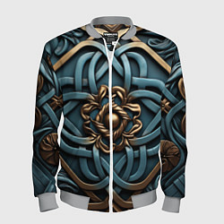 Мужской бомбер Симметричный орнамент в кельтской стилистике