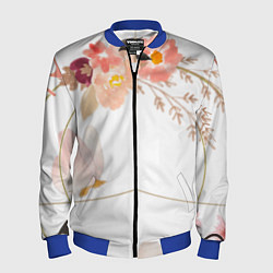 Бомбер мужской Make love - not war, цвет: 3D-синий