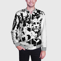Бомбер мужской Морда льва - абстракция, цвет: 3D-меланж — фото 2