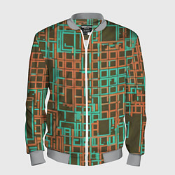 Бомбер мужской Разноцветные толстые линии, цвет: 3D-меланж