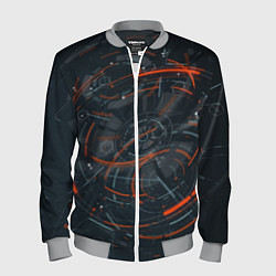 Мужской бомбер Часовой механизм киберпанк