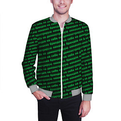 Бомбер мужской Никаких брендов зелёный, цвет: 3D-меланж — фото 2