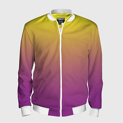Мужской бомбер Желто-фиолетовый градиент