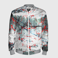 Мужской бомбер Узоры на мраморе