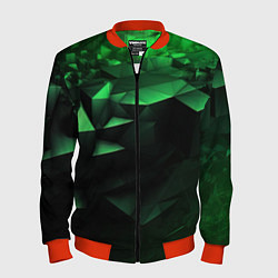 Мужской бомбер Видение зеленого в абстракции