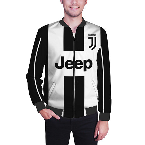 Мужской бомбер Juventus collection / 3D-Черный – фото 3