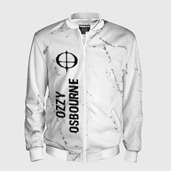 Бомбер мужской Ozzy Osbourne glitch на светлом фоне по-вертикали, цвет: 3D-белый