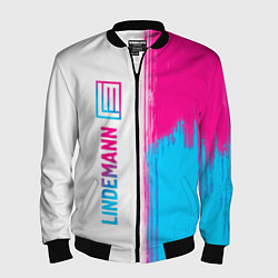 Бомбер мужской Lindemann neon gradient style по-вертикали, цвет: 3D-черный