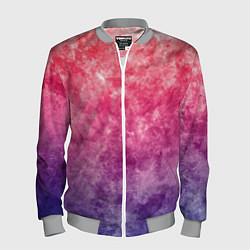 Бомбер мужской Абстракция - сине-красные облака, цвет: 3D-меланж