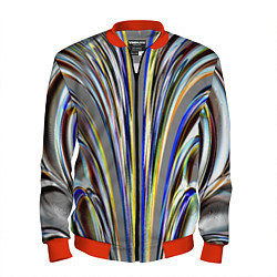Мужской бомбер Струйчатый перламутровый узор