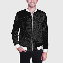 Бомбер мужской Spider паутина, цвет: 3D-белый — фото 2