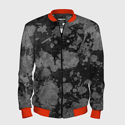Бомбер мужской Абстракция - светлое на темном, цвет: 3D-красный