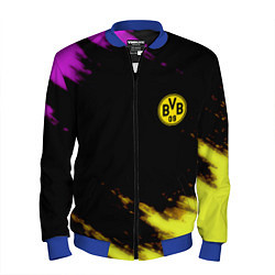 Бомбер мужской Borussia Dortmund sport, цвет: 3D-синий