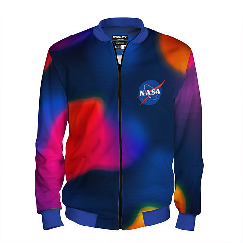 Мужской бомбер Nasa gradient sportcolor / 3D-Синий – фото 1