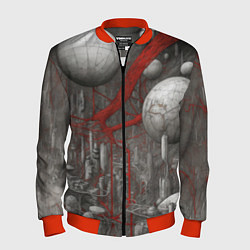 Мужской бомбер Биотехнический городской пейзаж