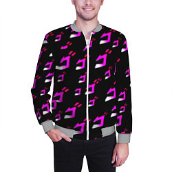 Бомбер мужской JoJos Bizarre neon pattern logo, цвет: 3D-меланж — фото 2
