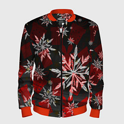 Мужской бомбер Рождественские снежинки