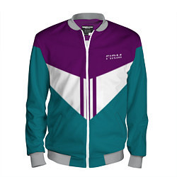 Мужской бомбер FIRM темная сирень и бирюза
