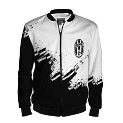 Бомбер мужской Juventus black sport texture, цвет: 3D-черный