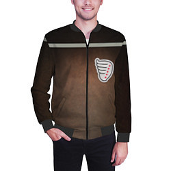 Бомбер мужской Куртка Турбо из Слово пацана с кленовым листом, цвет: 3D-черный — фото 2