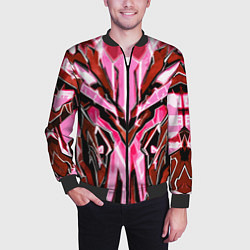 Бомбер мужской Розовый кибер доспех, цвет: 3D-черный — фото 2