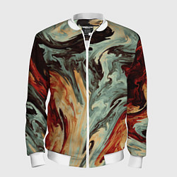 Бомбер мужской Песчаные волны, цвет: 3D-белый