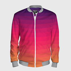 Мужской бомбер Полосный градиент