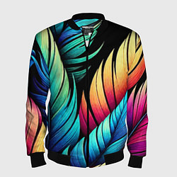 Бомбер мужской Color feathers - neon, цвет: 3D-черный