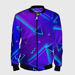 Бомбер мужской Neon Pattern colored, цвет: 3D-черный