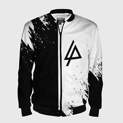 Бомбер мужской Linkin park краски чёрнобелый, цвет: 3D-черный
