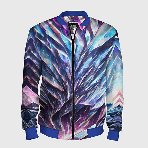 Мужской бомбер Синий драгоценный камень / 3D-Синий – фото 1