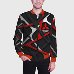 Бомбер мужской Mitsubishi - texture, цвет: 3D-красный — фото 2
