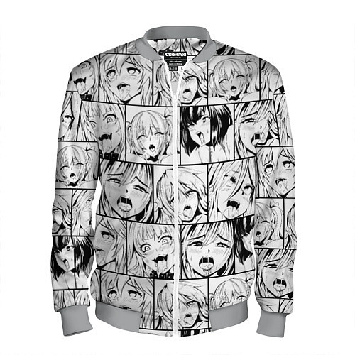 Мужской бомбер Ahegao pattern / 3D-Меланж – фото 1