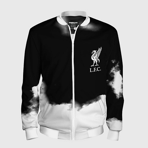Мужской бомбер Liverpool текстура / 3D-Белый – фото 1