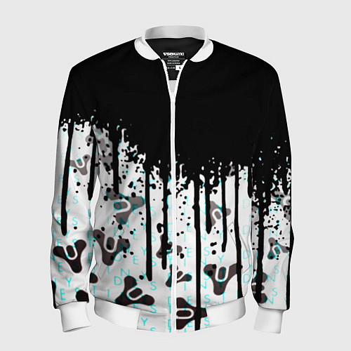 Мужской бомбер Destiny pattern game abstraction / 3D-Белый – фото 1