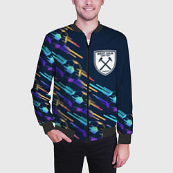 Бомбер мужской West Ham градиентные мячи, цвет: 3D-черный — фото 2