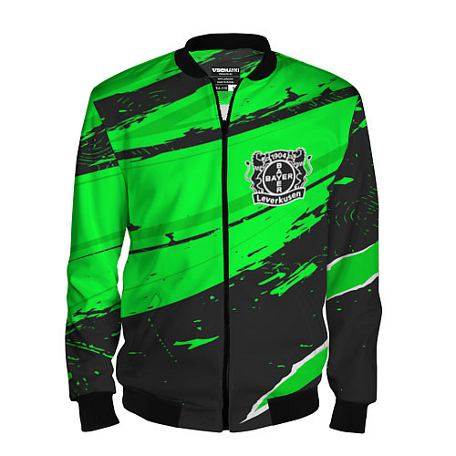 Мужской бомбер Bayer 04 sport green / 3D-Черный – фото 1