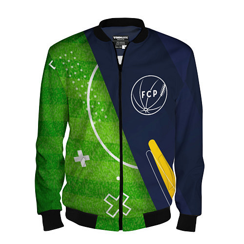 Мужской бомбер Porto football field / 3D-Черный – фото 1